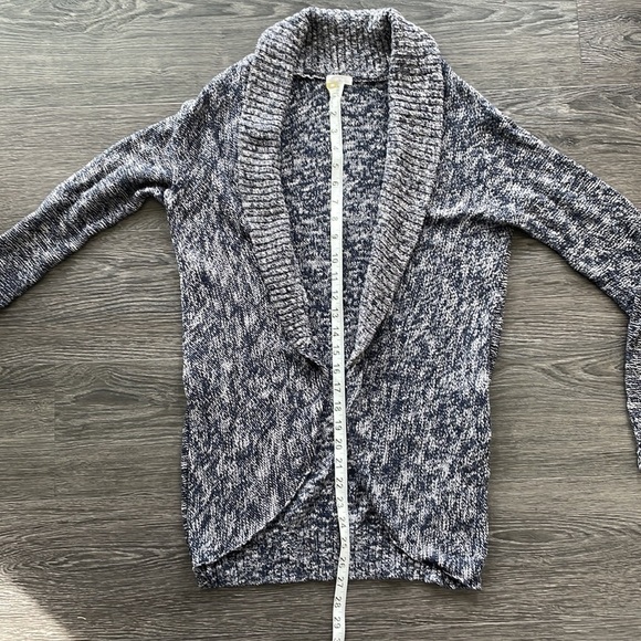 SzM BP Nordstrom Open Front Light Weight Mottled Blue Cardigan GUC - Picture 8 of 11